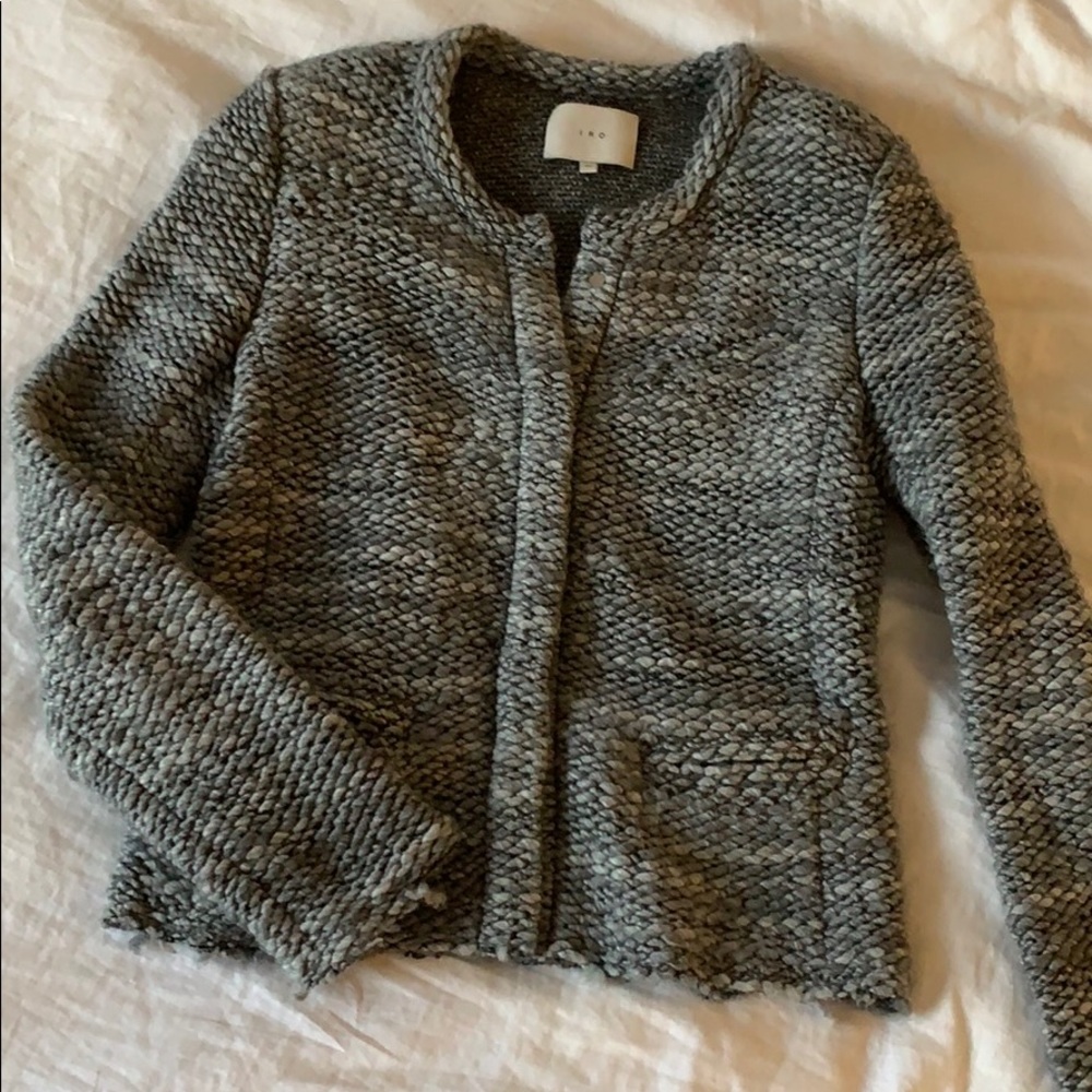 IRO gray knit cardigan jacket (size 40)